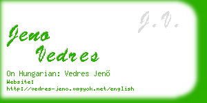 jeno vedres business card