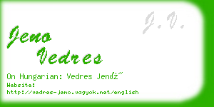 jeno vedres business card